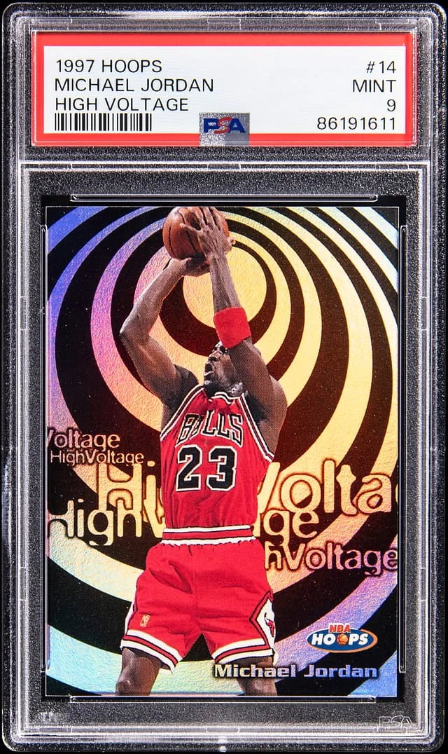 1997-98 NBA Hoops Michael Jordan High Voltage #14 card image