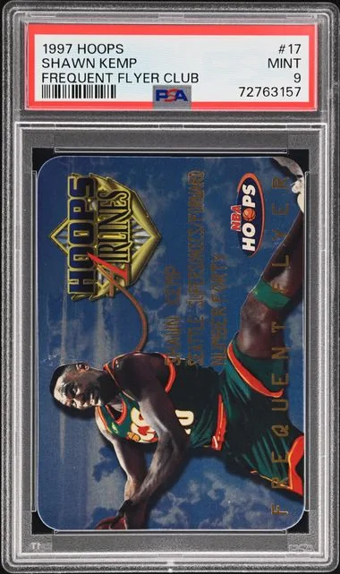 1997-98 NBA Hoops Shawn Kemp Frequent Flyer Club #17 card image