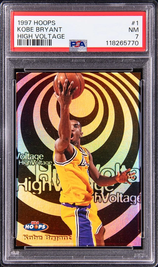 1997-98 Panini Hoops Kobe Bryant High Voltage #1 card image