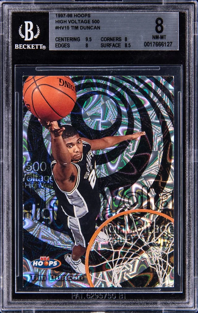 1997-98 Panini Hoops Tim Duncan High Voltage #VH15 card image