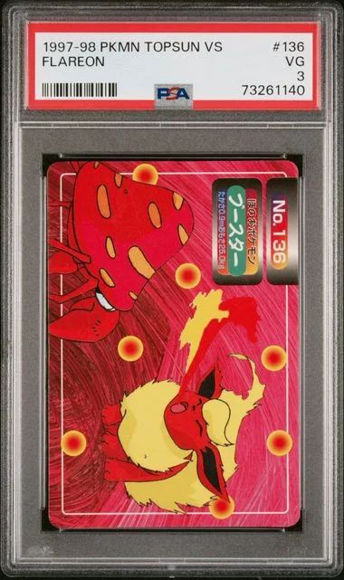 1997-98 Pokemon Topsun Vs Flareon #136 card image