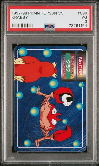 1997-98 Pokemon Topsun VS Krabby #098 card image