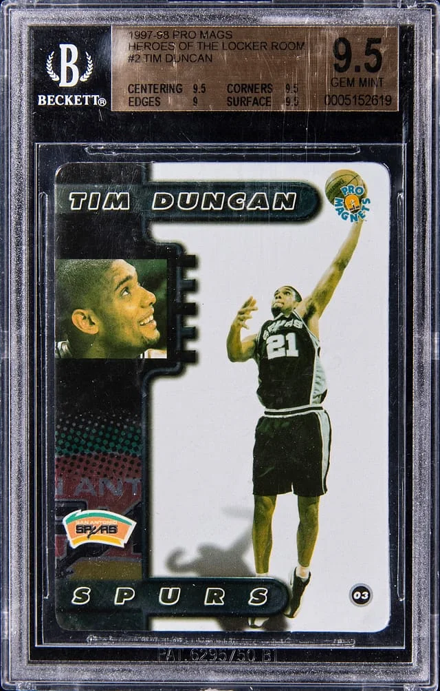 1997-98 Pro Mags Heroes of the Locker Room Tim Duncan #3 card image