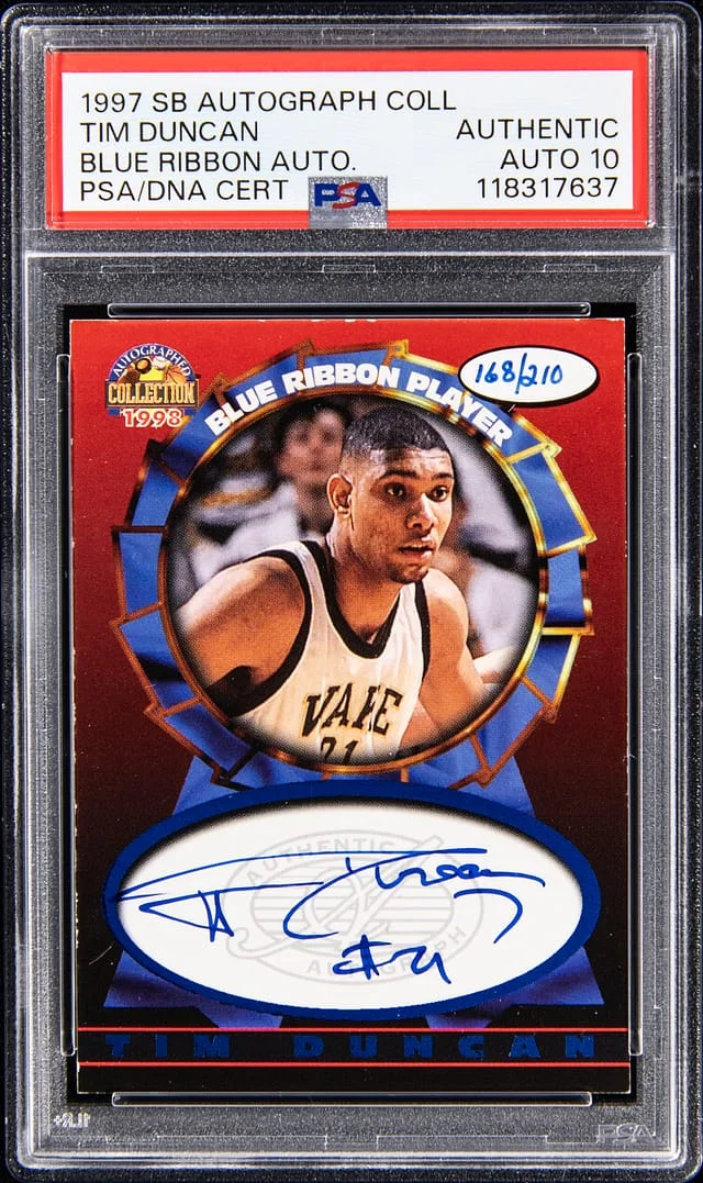 1997-98 Score Board Autograph Collection Blue Ribbon #no-number card image