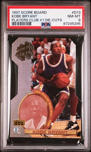 1997-98 Score Board Die-Cuts D13 Kobe Bryant Players Club #1 card image