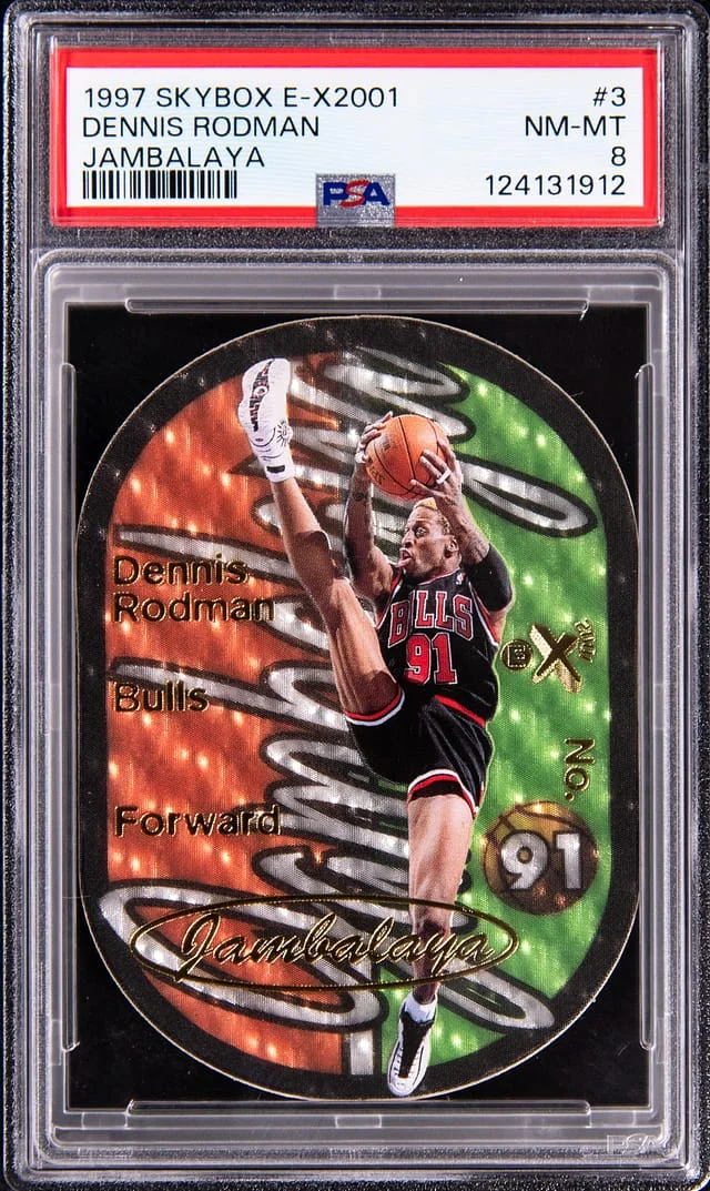 1997-98 SkyBox Dennis Rodman E-X2001 Jambalaya #3 card image