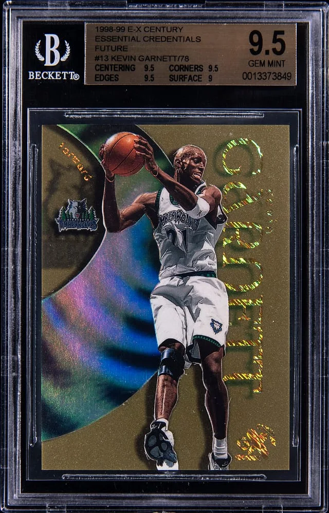1997-98 SkyBox E-X Kevin Garnett Century Essential Credentials Future #13 card image