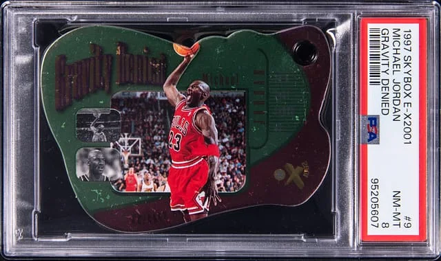 1997-98 SkyBox E-X Michael Jordan -NM-MT 8 2001 Gravity Denied #9 card image