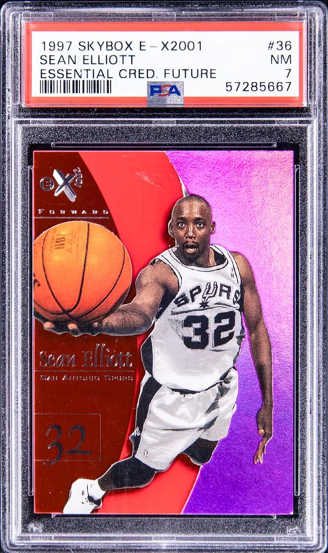 1997-98 SkyBox E-X Sean Elliott 2001 Essential Credential Future #36 card image