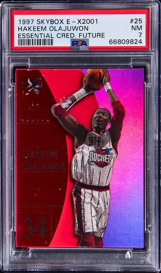 1997-98 SkyBox Hakeem Olajuwon E-X2001 Essential Credentials Future #25 card image