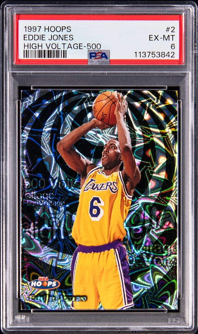 1997-98 SkyBox Hoops Eddie Jones High Voltage 500 #2 card image