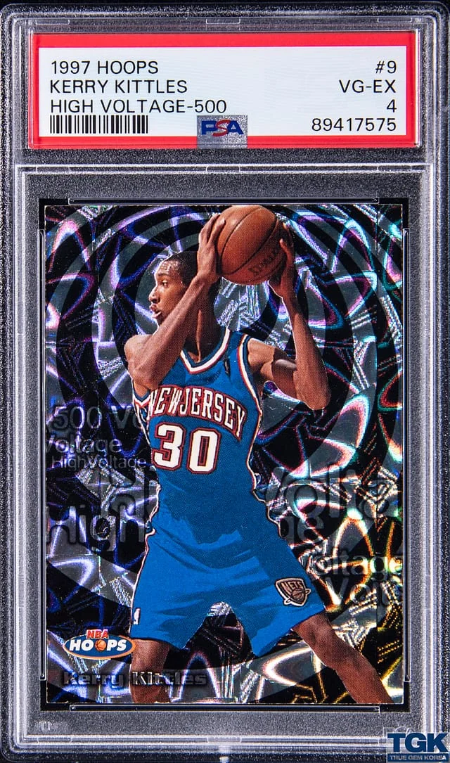 1997-98 SkyBox Hoops Kerry Kittles High Voltage 500 Volts #9 card image
