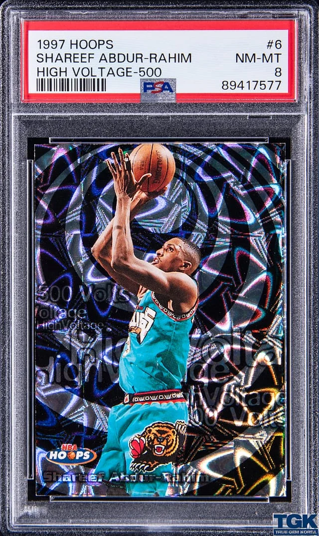 1997-98 SkyBox Hoops Shareef Abdur-Rahim High Voltage 500 Volts #6 card image