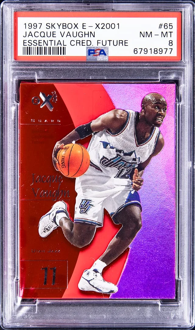 1997-98 SkyBox Jacque Vaughn E-X2001 Essential Credential Future #65 card image