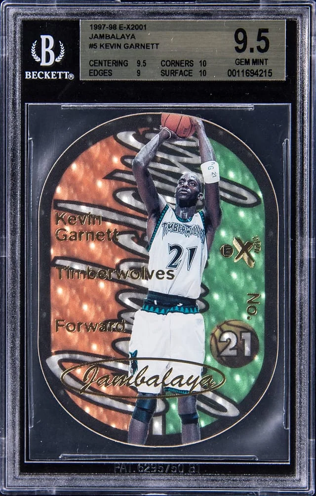 1997-98 SkyBox Kevin Garnett E-X2001 Jambalaya #5 card image