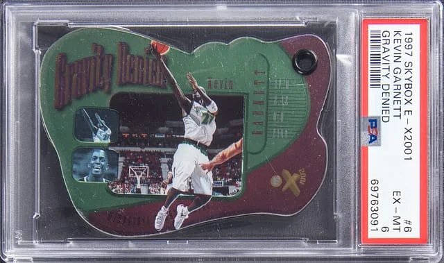 1997-98 SkyBox Kevin Garnett E-X2001 Gravity Denied #6 card image