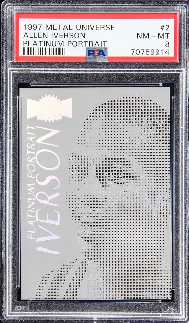 1997-98 SkyBox Metal Universe Allen Iverson Planet Metal #2 card image