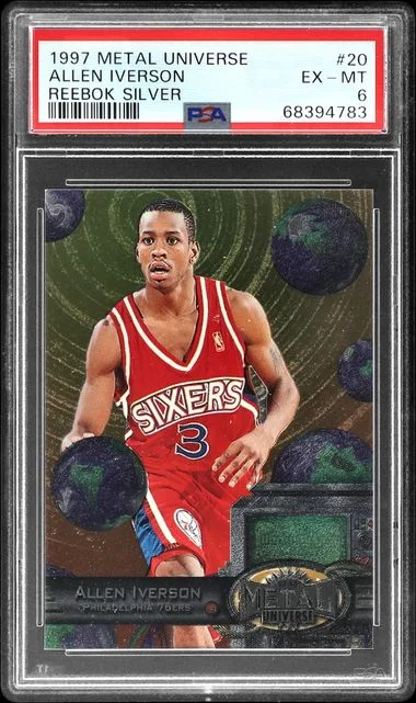 1997-98 SkyBox Metal Universe Allen Iverson Reebok Silver #20 card image