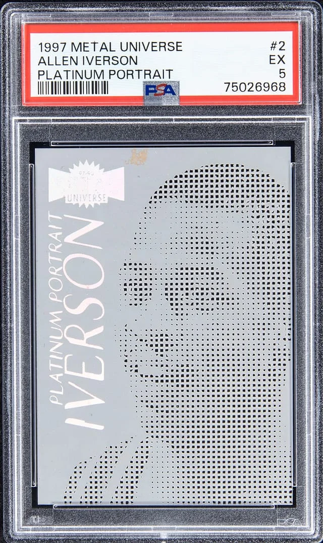 1997-98 SkyBox Metal Universe Allen Iverson Platinum Portrait #2PP card image