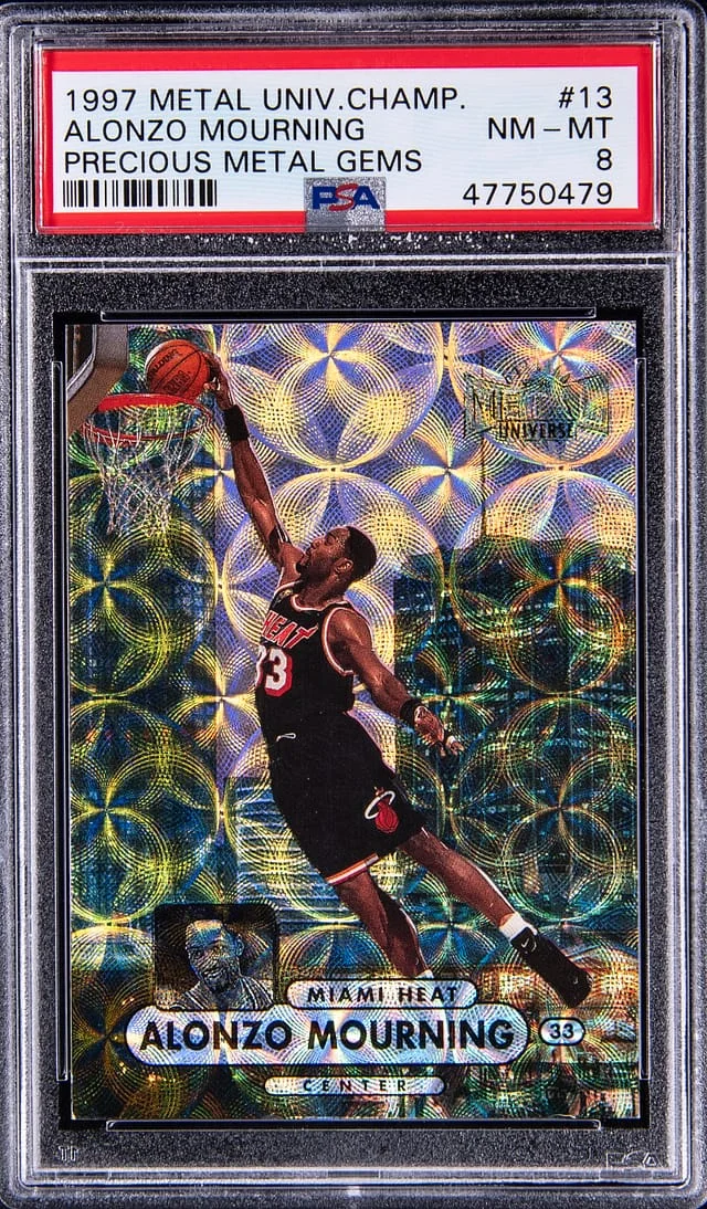 1997-98 SkyBox Metal Universe Alonzo Mourning Championship Precious Metal Gems (PMG) #13 card image
