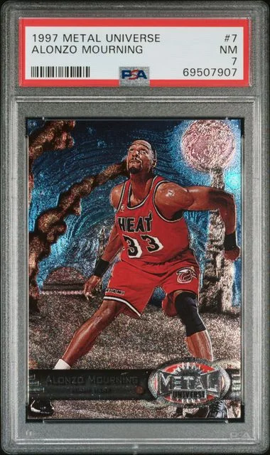 1997-98 SkyBox Metal Universe Alonzo Mourning #7 card image