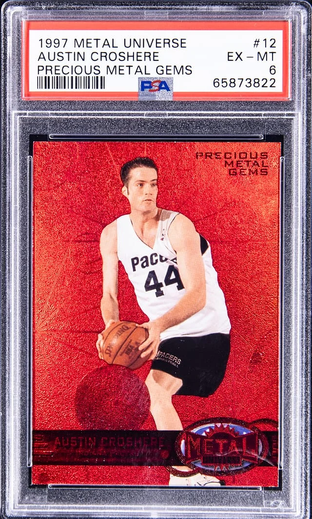 1997-98 SkyBox Metal Universe Austin Croshere Precious Metal Gems (PMG) Red #12 card image