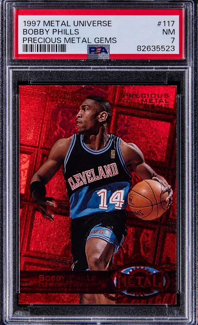 1997-98 SkyBox Metal Universe Bobby Phills Precious Metal Gems (PMG) Red #117 card image