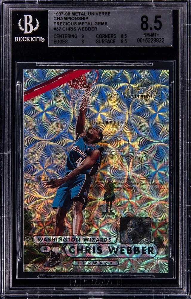1997-98 SkyBox Metal Universe Chris Webber Championship Precious Metal Gems (PMG) #37 card image