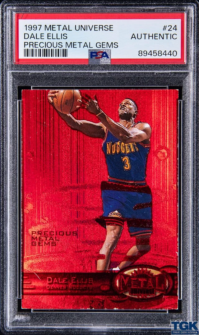 1997-98 SkyBox Metal Universe Dale Ellis Precious Metal Gems (PMG) Red #24 card image