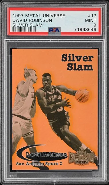 1997-98 SkyBox Metal Universe David Robinson Silver Slam #17 card image