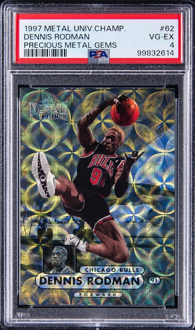 1997-98 SkyBox Metal Universe Dennis Rodman Championship Precious Metal Gems (PMG) #62 card image