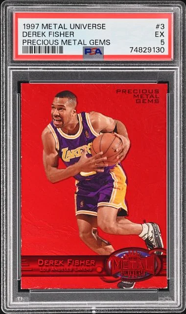 1997-98 SkyBox Metal Universe Derek Fisher Precious Metal Gems (PMG) #3 card image
