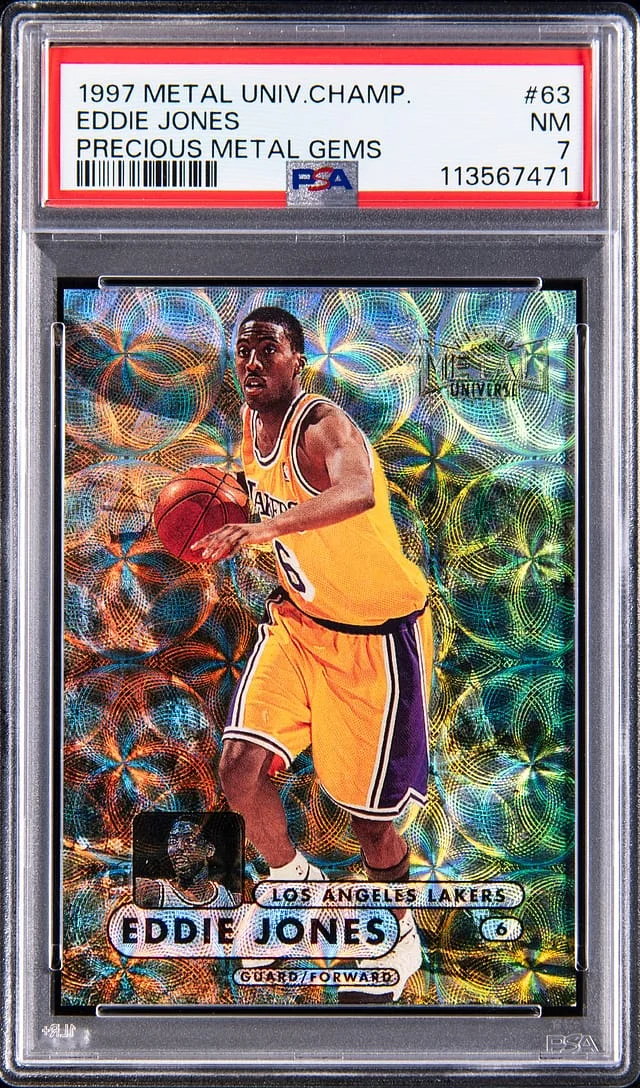 1997-98 SkyBox Metal Universe Eddie Jones Championship Precious Metal Gems (PMG) #63 card image