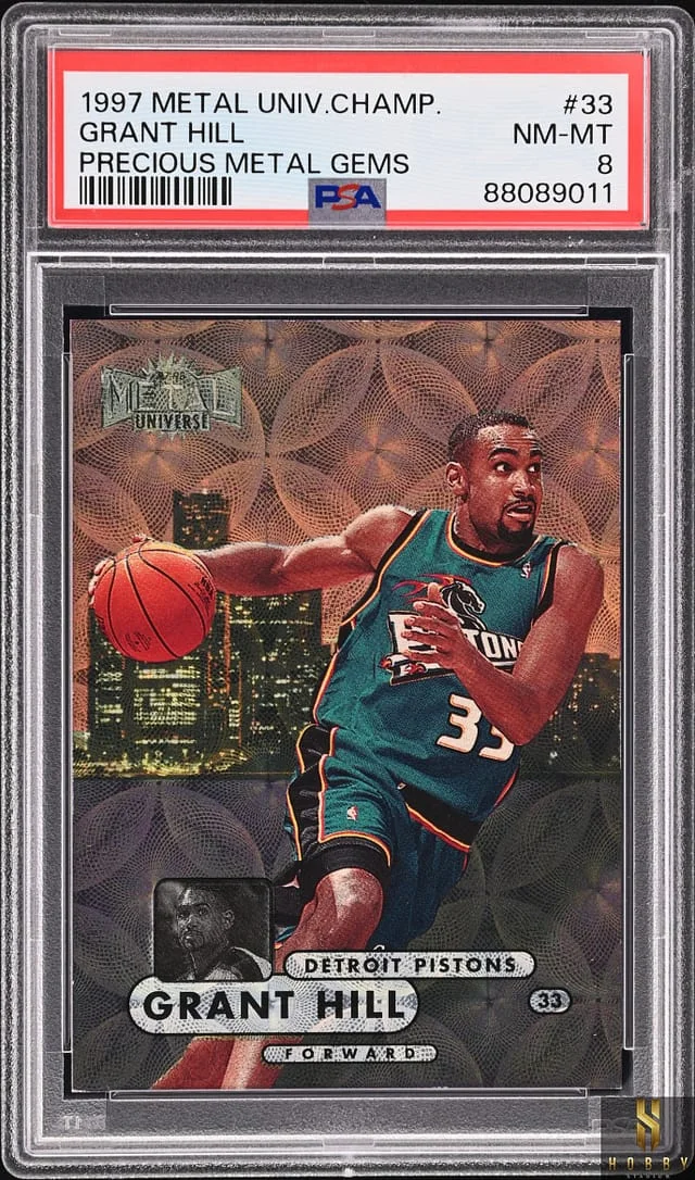 1997-98 SkyBox Metal Universe Grant Hill Championship Precious Metal Gems (PMG) #33 card image