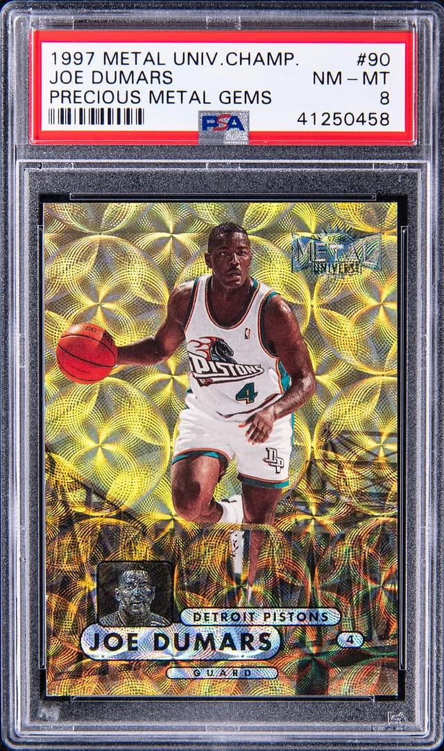 1997-98 SkyBox Metal Universe Joe Dumars Championship Precious Metal Gems (PMG) #90 card image