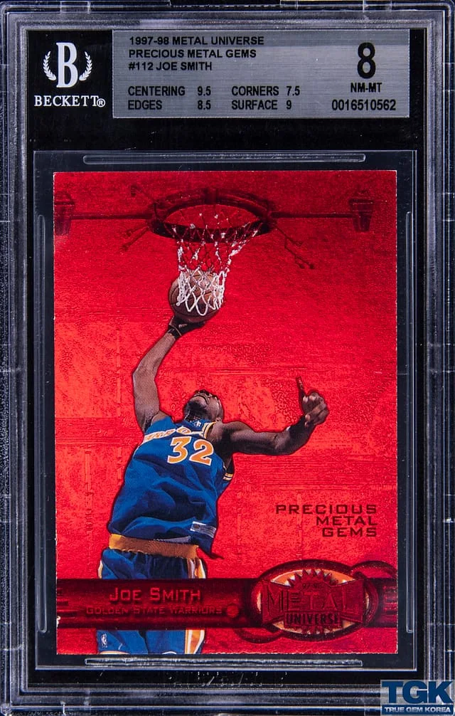 1997-98 SkyBox Metal Universe Joe Smith Precious Metal Gems (PMG) Red #112 card image