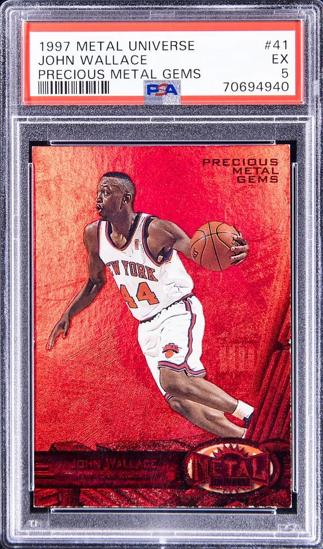 1997-98 SkyBox Metal Universe John Wallace Precious Metal Gems (PMG) Red #41 card image