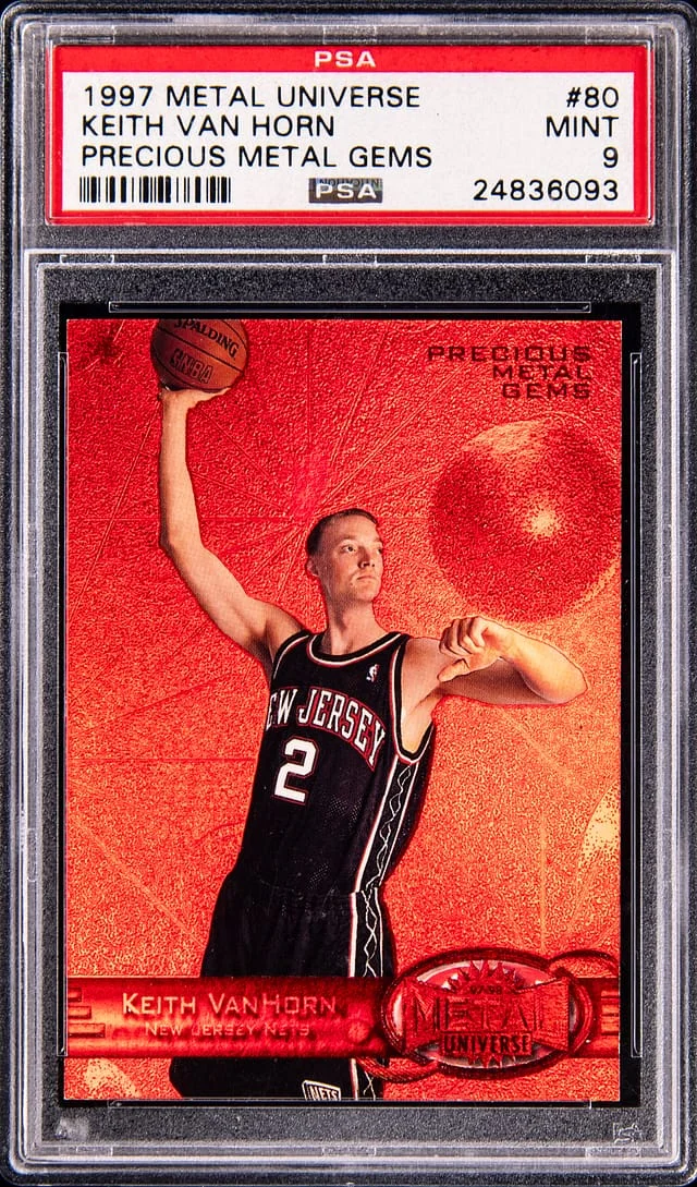 1997-98 SkyBox Metal Universe Keith Van Horn Precious Metal Gems (PMG) Red #80 card image