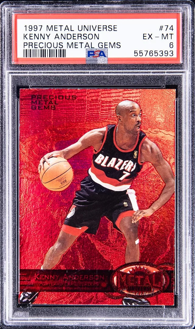 1997-98 SkyBox Metal Universe Kenny Anderson Precious Metal Gems (PMG) Red #74 card image