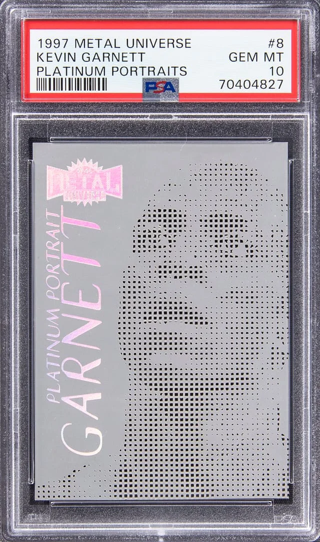 1997-98 SkyBox Metal Universe Kevin Garnett Platinum Portraits #8PP card image