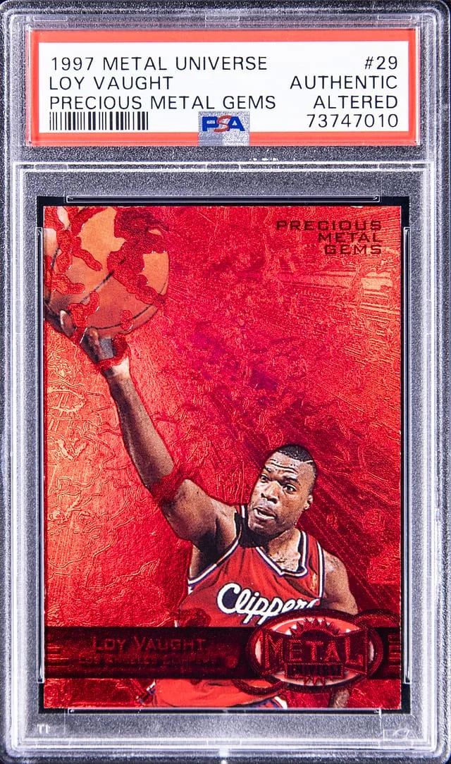 1997-98 SkyBox Metal Universe Loy Vaught Precious Metal Gems (PMG) Red #29 card image