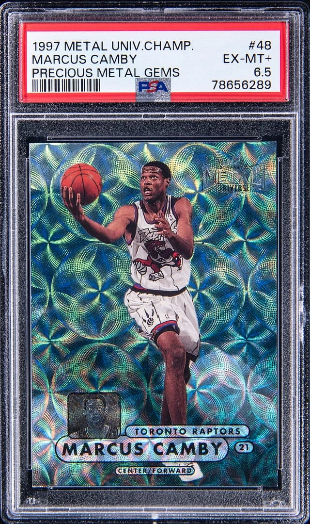 1997-98 SkyBox Metal Universe Marcus Camby Championship Precious Metal Gems (PMG) #48 card image