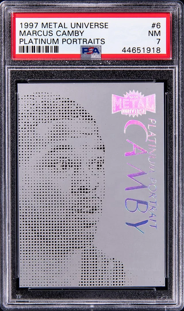 1997-98 SkyBox Metal Universe Marcus Camby Platinum Portraits #6 card image