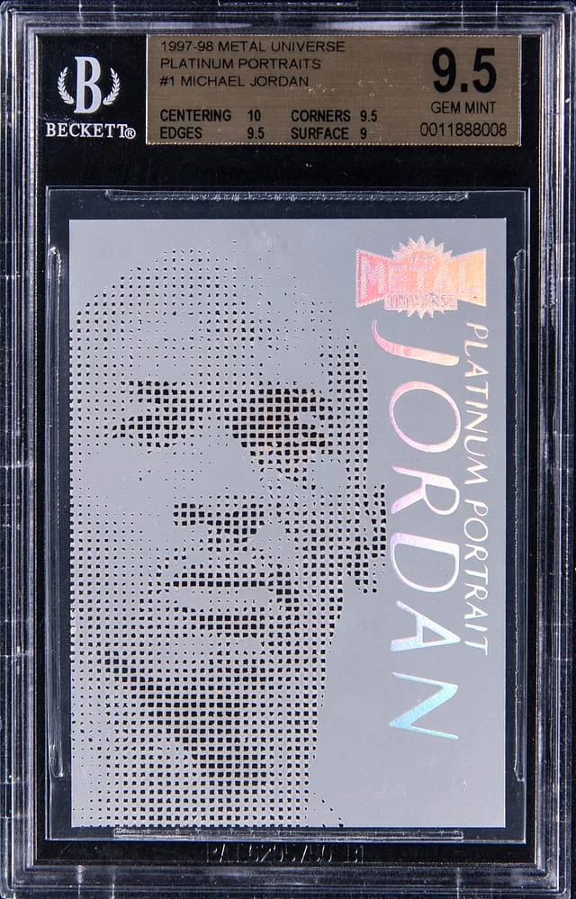 1997-98 SkyBox Metal Universe Michael Jordan Platinum Portraits #1 card image