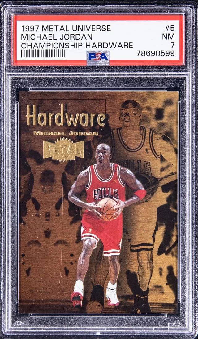 1997-98 SkyBox Metal Universe Michael Jordan Championship Hardware #5 card image