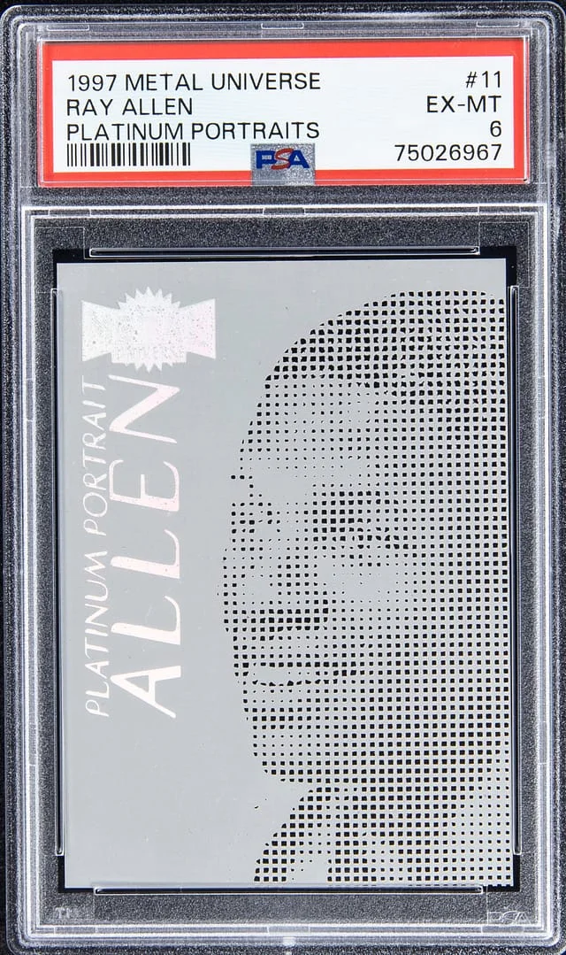 1997-98 SkyBox Metal Universe Ray Allen Platinum Portrait #11PP card image