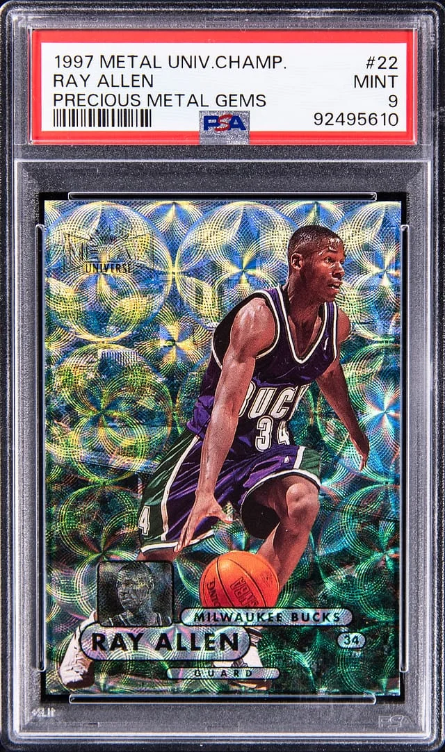 1997-98 SkyBox Metal Universe Ray Allen Championship Precious Metal Gems (PMG) #22 card image