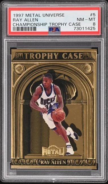 1997-98 SkyBox Metal Universe Ray Allen Championship Trophy Case #5 card image