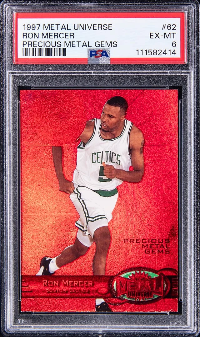 1997-98 SkyBox Metal Universe Ron Mercer Precious Metal Gems (PMG) Red #62 card image