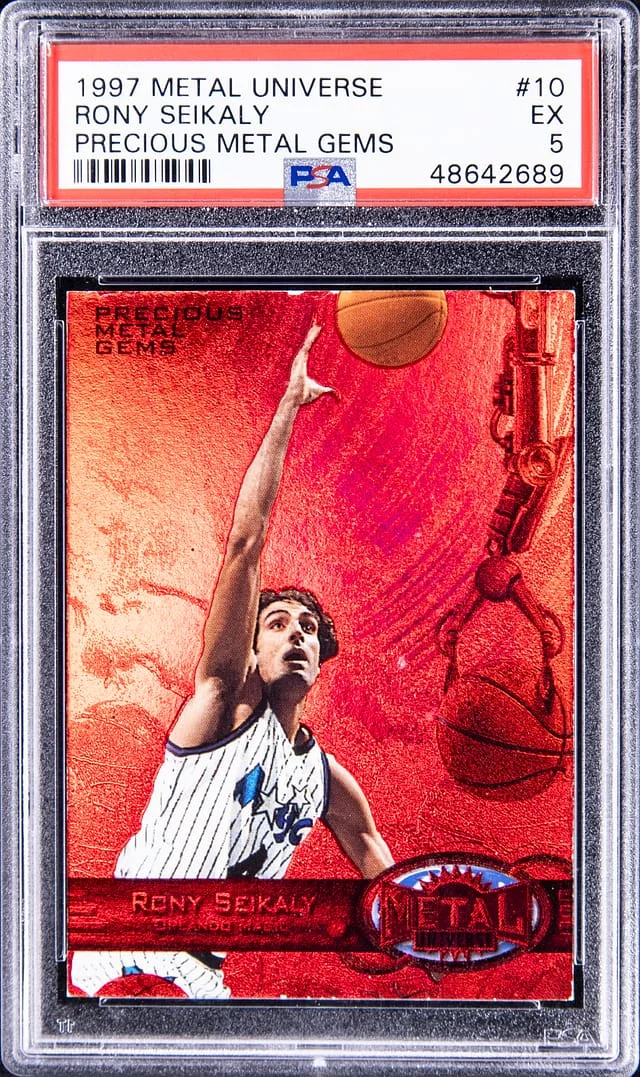1997-98 SkyBox Metal Universe Ron Seikaly Precious Metal Gems (PMG) Red #10 card image